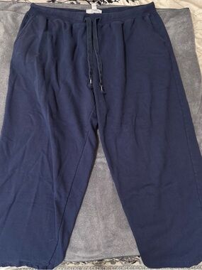 Woman Within Navy Drawstring Jogger Pants